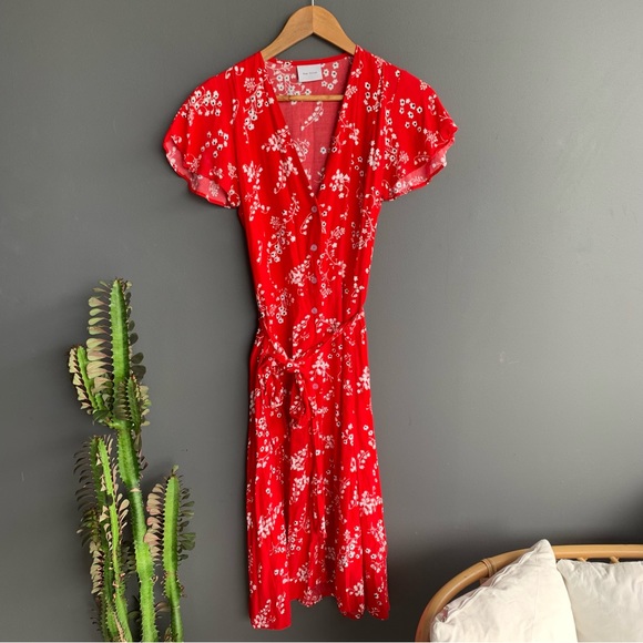 Rue Stiic Dresses & Skirts - Rue Stiic Red Floral Dress Size 8
